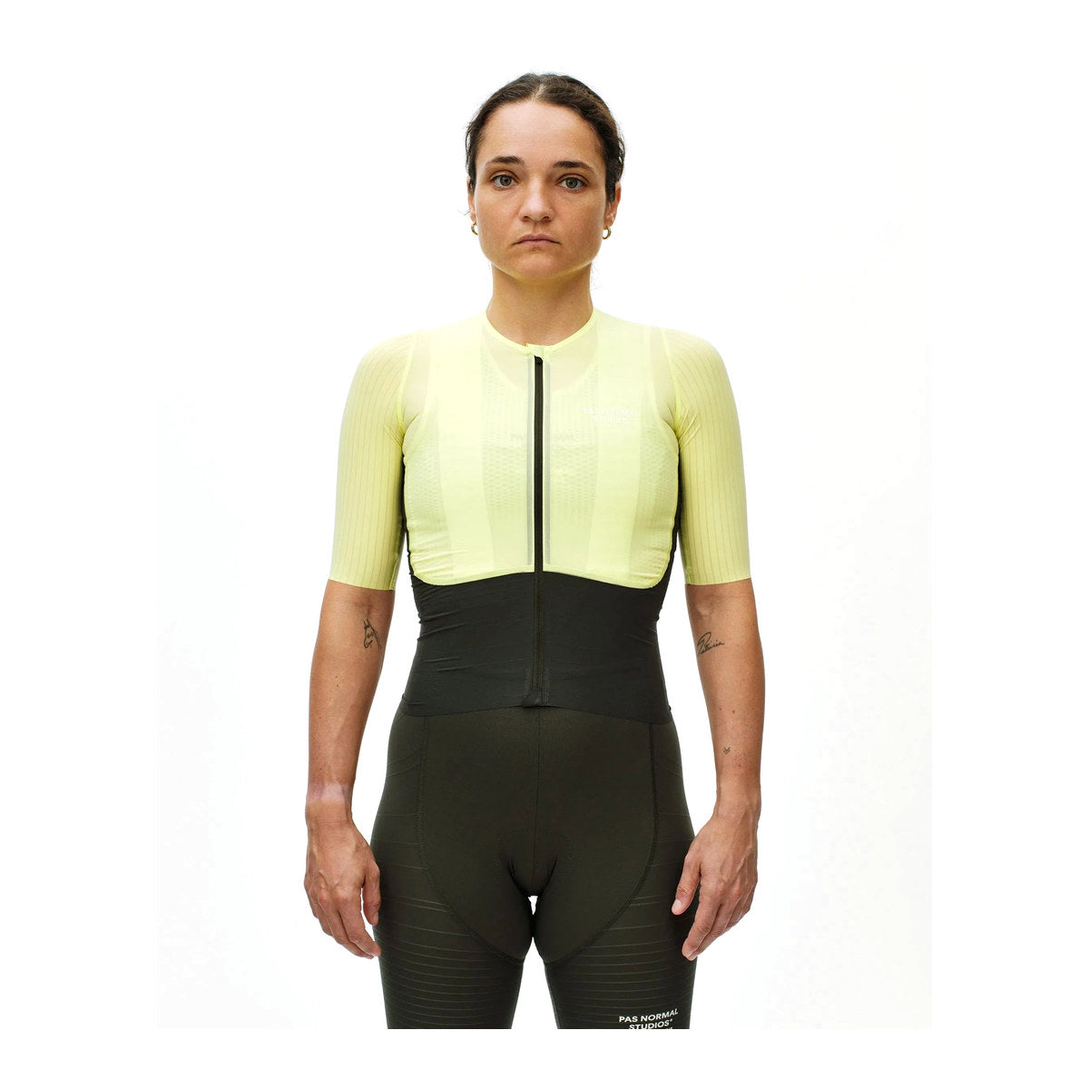 PAS NORMAL STUDIOS Women Mechanism Pro Jersey - Wasabi Green / Dark Olive