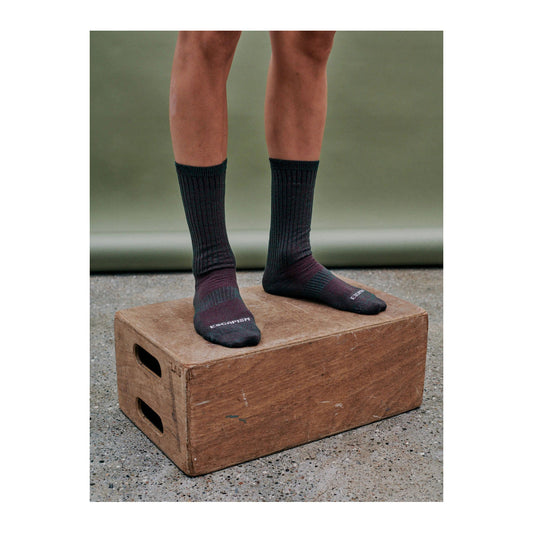 PAS NORMAL STUDIOS Escapism Melange Socks - Burgundy