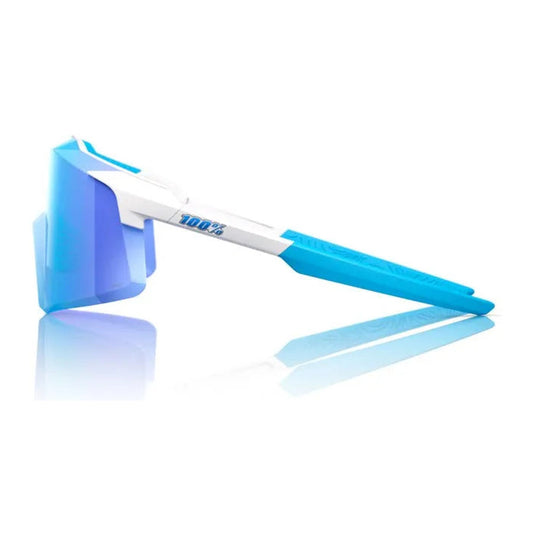 RIDE 100% Aerocraft Sunglasses - Matte White / HiPER Blue Mirror Lens
