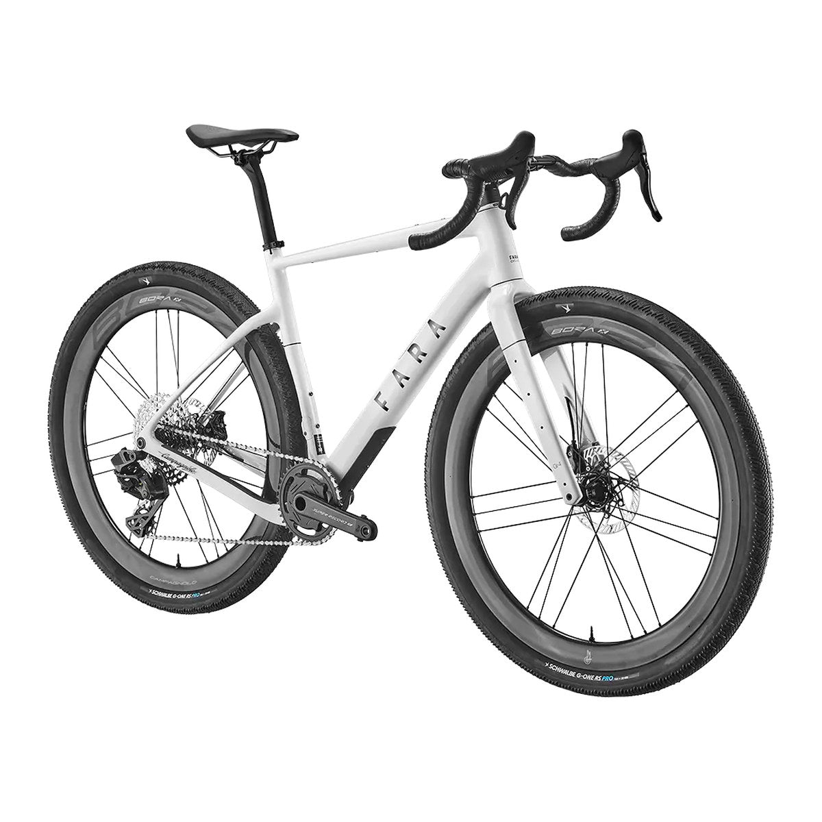 FARA Gr4 Gravel Frameset with Modular Cockpit - Arctic White