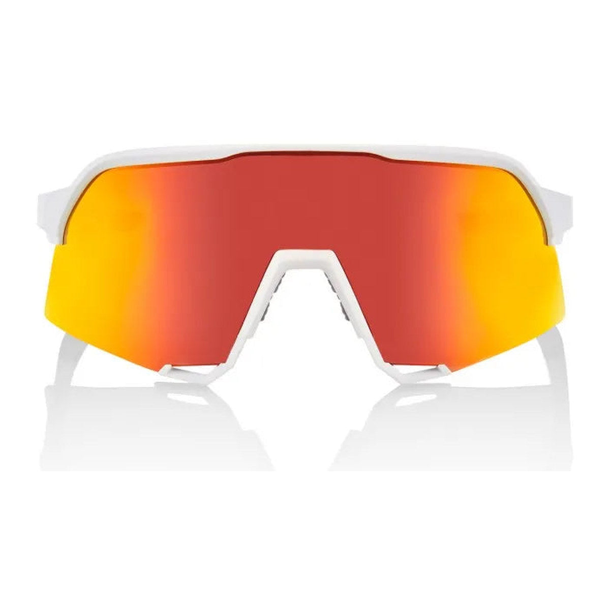 RIDE 100% S3 Sunglasses - Soft Tact White / HiPER Red Multilayer Mirror Lens