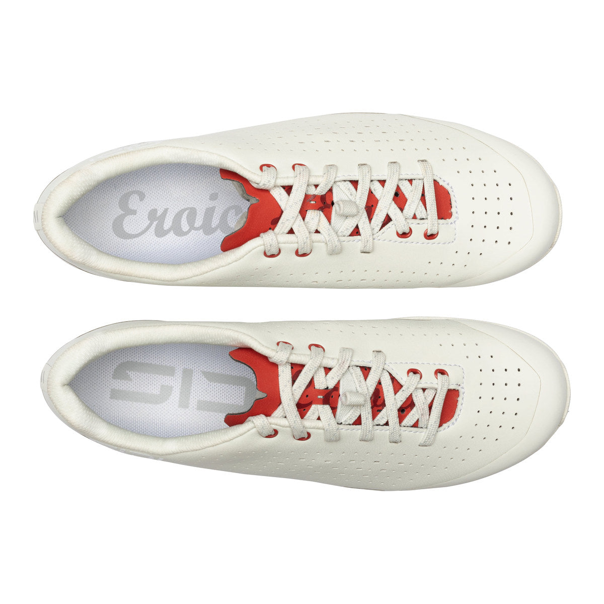 SIDI Polvere Gravel Cycling Shoes - Ice White / Dark Red
