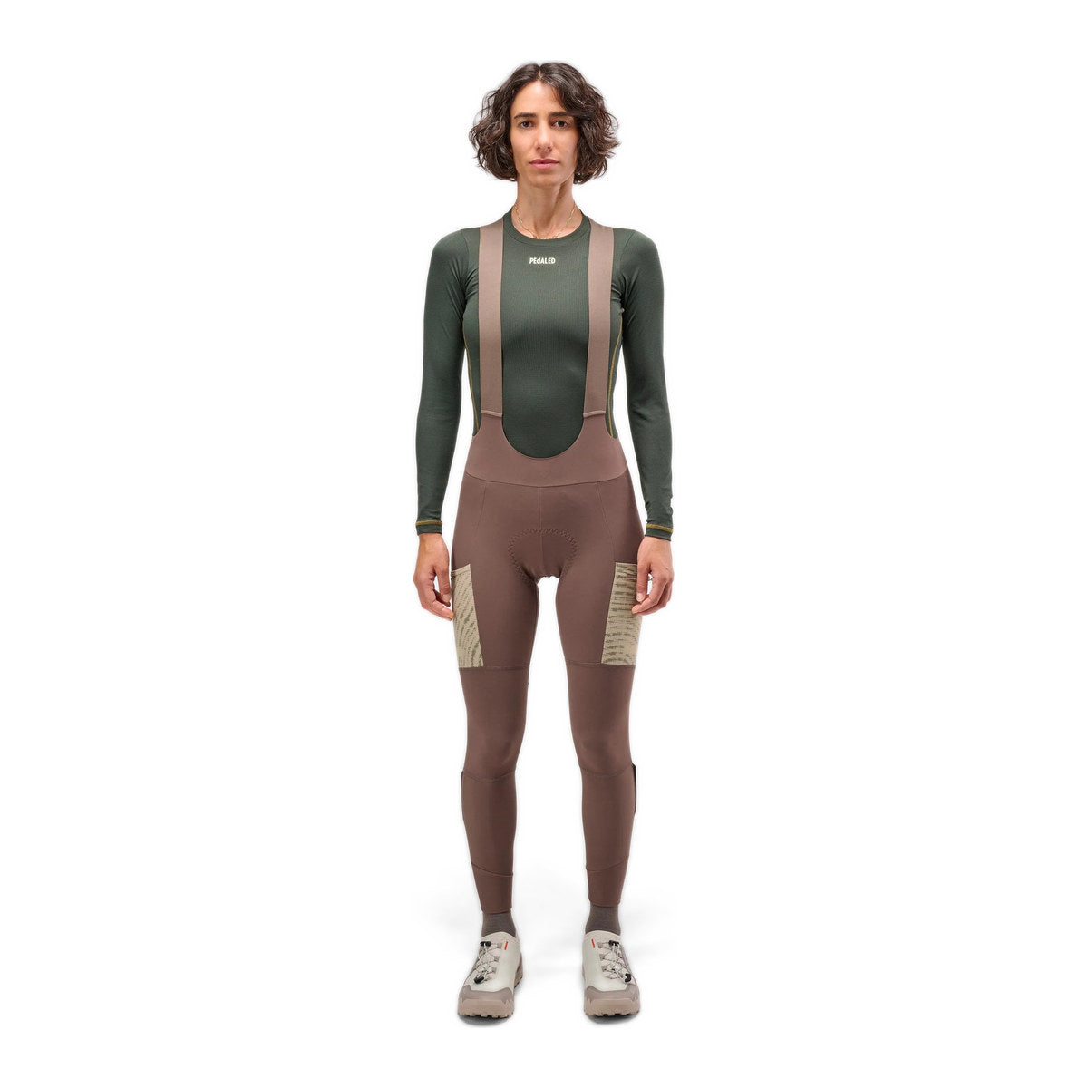 PEDALED WOMEN ODYSSEY BIB TIGHTS - WALNUT