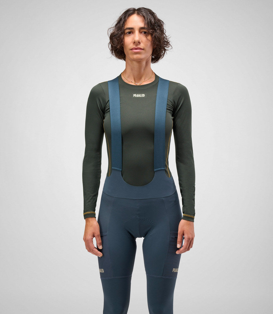 PEDALED WOMEN ODYSSEY POWER DRY BASE LAYER - DARK OLIVE