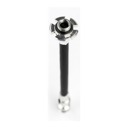 LEZYNE ABS FLEX HOSE PRESTA WITH VALVE TOOL FOR ROAD DRIVE PUMPS - BLACK/SILVER