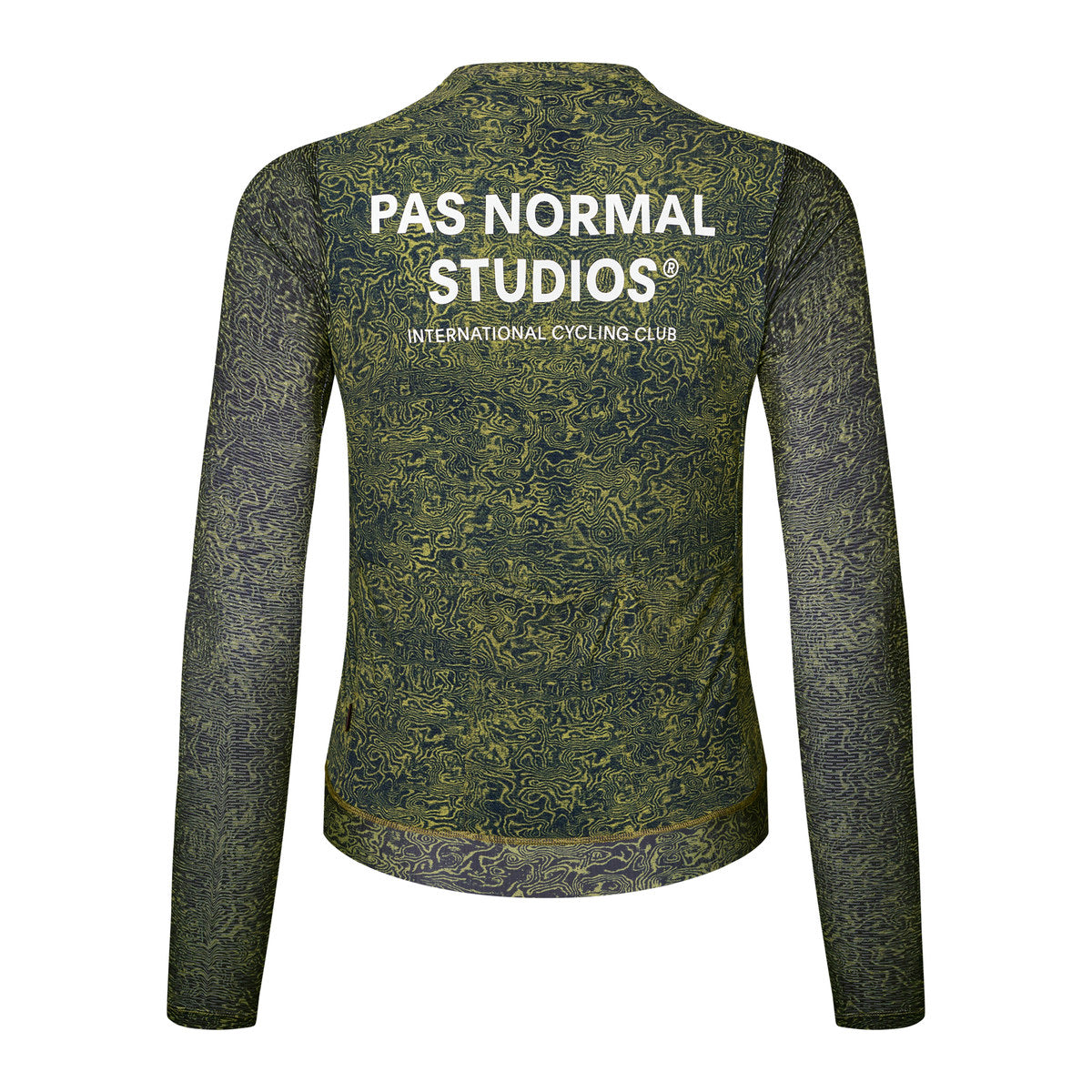 PAS NORMAL STUDIOS Women Essential Light Long Sleeve Jersey - AOP Grain Dark Lime