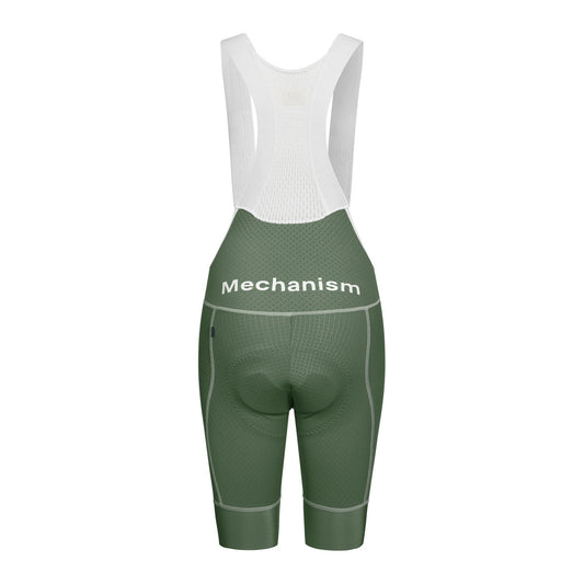 PAS NORMAL STUDIOS Mechanism Women Bib Shorts - Khaki Green