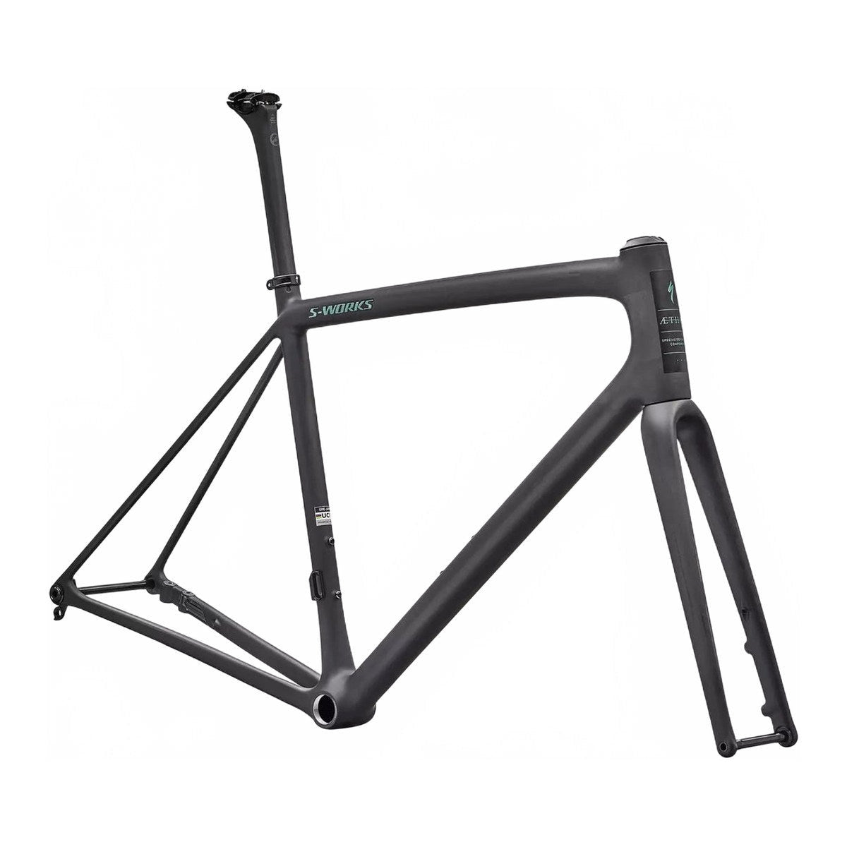 SPECIALIZED Sworks Aethos 2 Frameset  2026  - RTP RAW CARBON / PREMIUM FJORD METALLIC