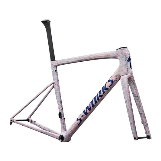 SPECIALIZED Sworks Tarmac SL8 2026 Road Frameset - Gloss Dolomite Metallic / Directional Brush / Blue Majesty Metallic