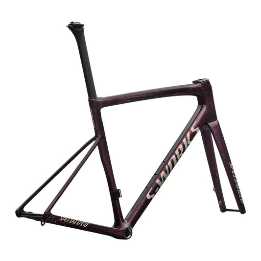 SPECIALIZED Sworks Tarmac SL8 2026 Road Frameset - Gloss Carbon / Bordeaux Metallic + Nebula Directional Brush / Pearl Over White