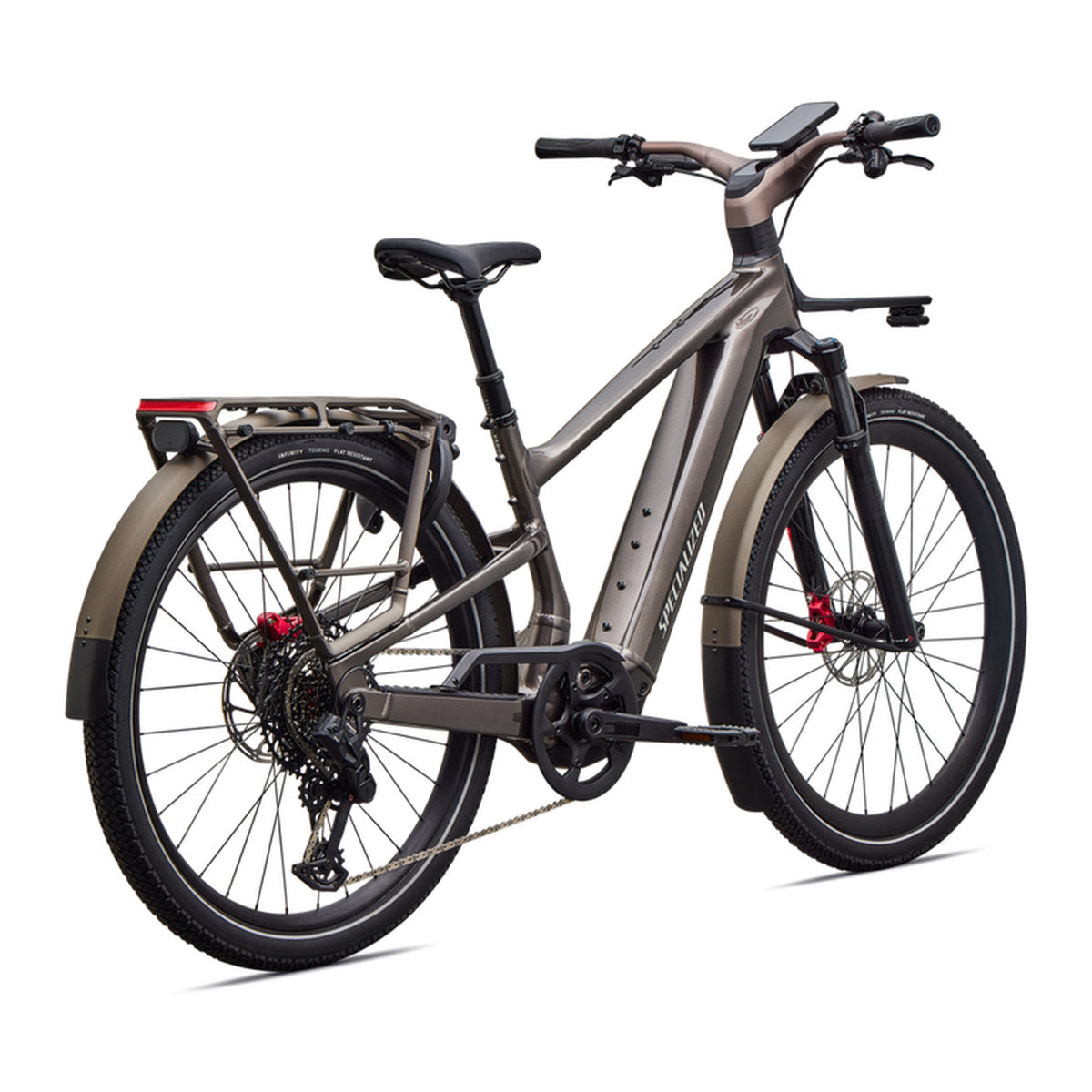 SPECIALIZED Turbo Vado 3 6.0 Ebike - GLOSS WARM SMOKE METALLIC / SATIN BRUSHED CHROME