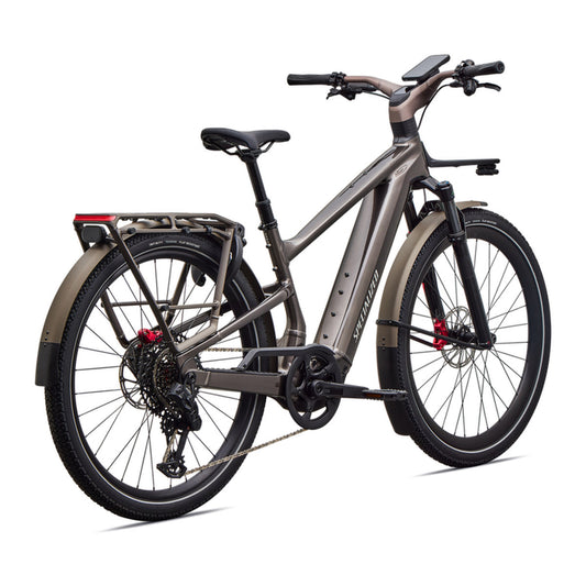 SPECIALIZED Turbo Vado 3 6.0 Ebike - GLOSS WARM SMOKE METALLIC / SATIN BRUSHED CHROME