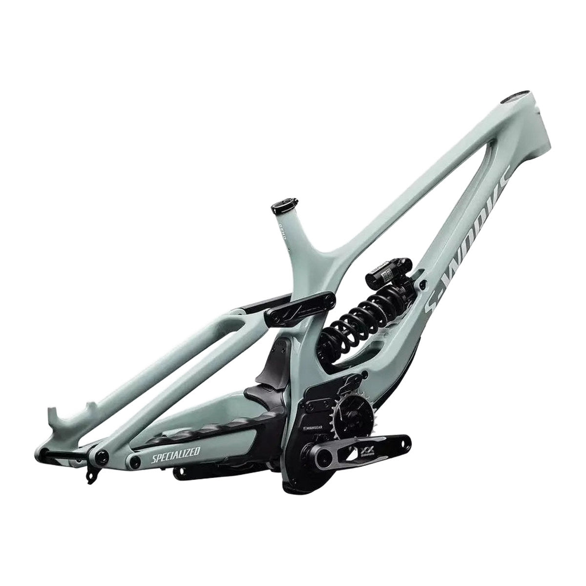 SPECIALIZED Conjunto de cuadro S-Works Demo 11 - Gloss Agave Grey / Metallic White Silver