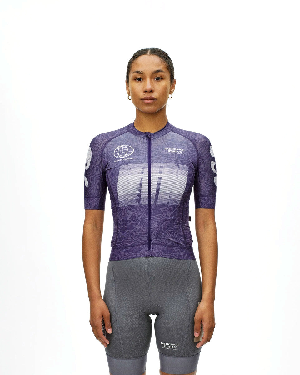 PAS NORMAL STUDIOS Mechanism Logo Women Jersey - AOP RTN Dark Purple