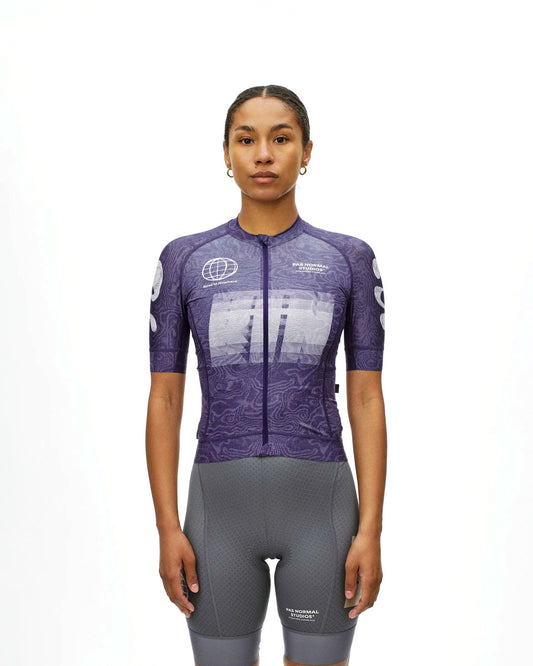PAS NORMAL STUDIOS Mechanism Logo Women Jersey - AOP RTN Dark Purple