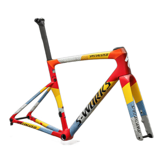 S-Works Tarmac SL9 Team Replica Frameset - SD Worx - Protime - Vivred/Yel/Dlmmet
