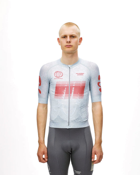 PAS NORMAL STUDIOS Mechanism Logo Jersey - AOP RTN Light Aqua