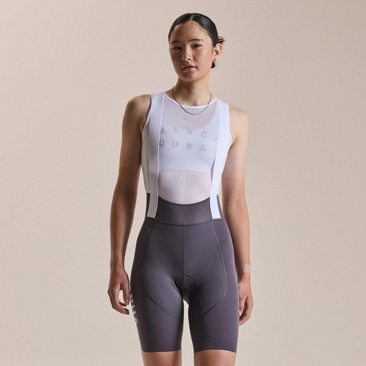 WOMENS RAPHA PRO TEAM BIB SHORTS III - IRON GREY/WHITE