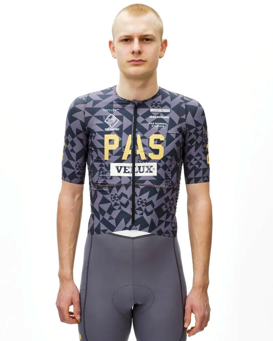 PAS NORMAL STUDIOS Mechanism Pro Men`s Jersey - AOP Origami Grey