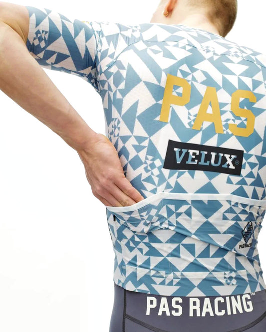 PAS NORMAL STUDIOS Mechanism Pro Men`s Jersey - AOP Origami Light Blue