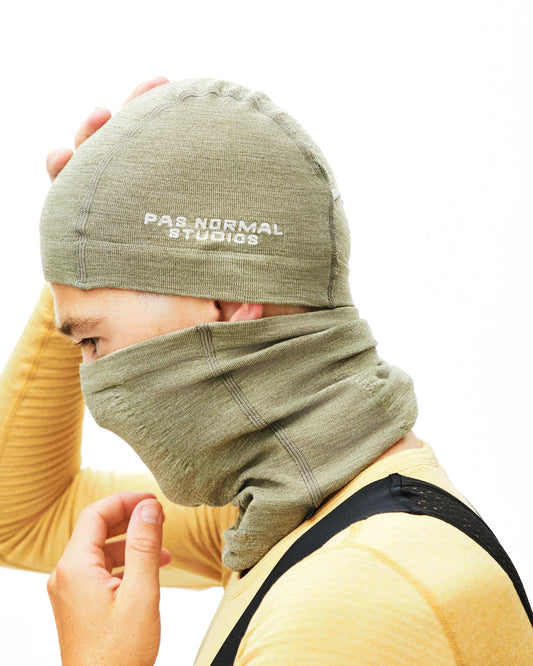 PAS NORMAL STUDIOS Logo Merino Knit Necktube - Earth