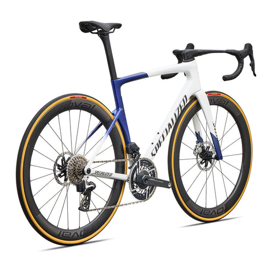 SPECIALIZED TARMAC SL9 S LEVEL Road Bike - WHITE/MAJOLICA BLUE METALLIC/OBSIDIAN METALLIC
