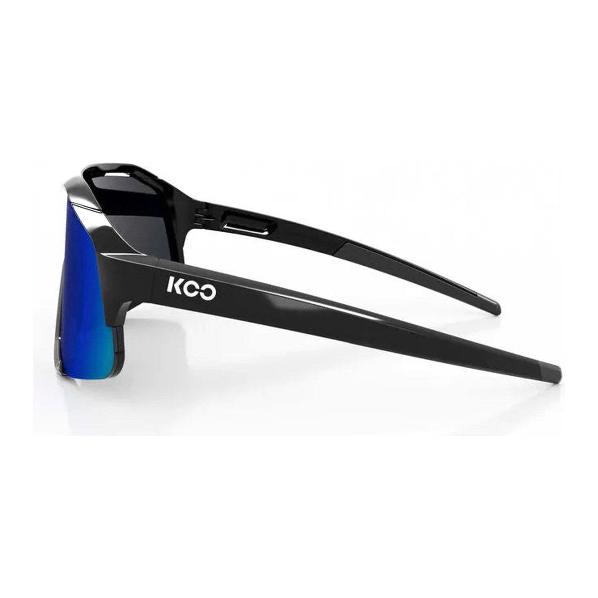 KOO Demos Eyewear Black/Blue - Blue Sky Mirror Lens