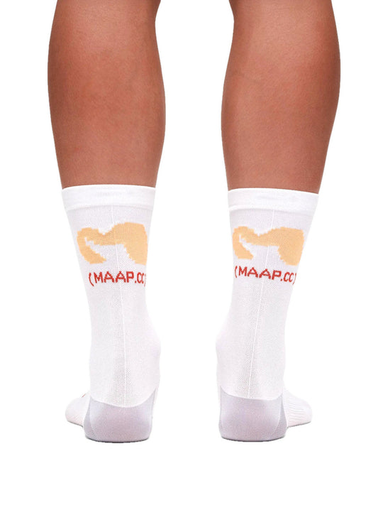 MAAP Strata Team Sock - White/Sorbet