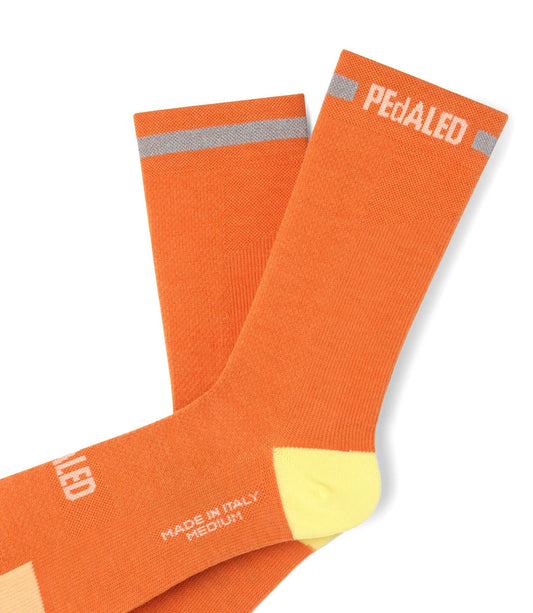 PEDALED Odyssey Merino Reflective Socks - Orange