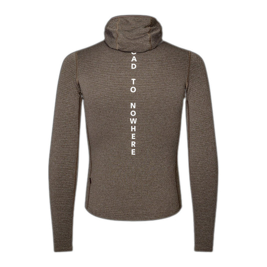 PAS NORMAL STUDIOS Men Thermal Hooded Windproof Baselayer - Dark Coffee