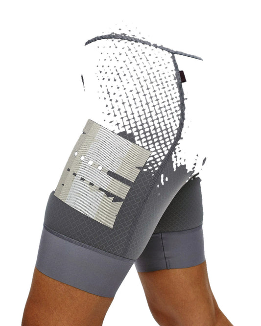 PAS NORMAL STUDIOS Mechanism Logo Women Bib Shorts - Medium Grey