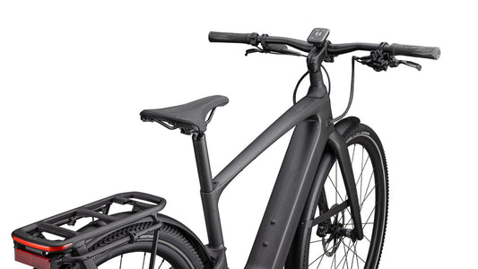 SPECIALIZED Turbo Vado SL 2 6.0 EQ Carbon Ebike - SATIN BLACK SPECKLE OVER CARBON / DOLOMITE METALLIC FROST REFLECTIVE