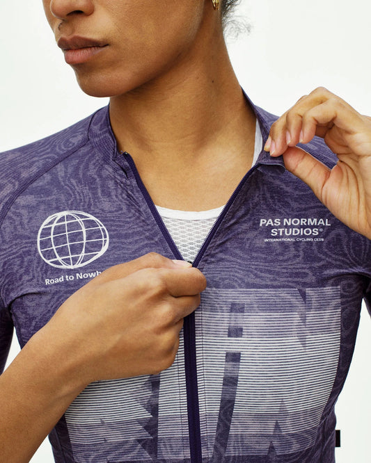 PAS NORMAL STUDIOS Mechanism Logo Women Jersey - AOP RTN Dark Purple