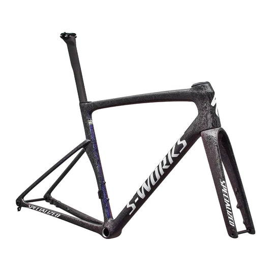 SWorks Tarmac SL9 Road Frameset FACT 12r Carbon - Carb/Bluredcmln/Wht
