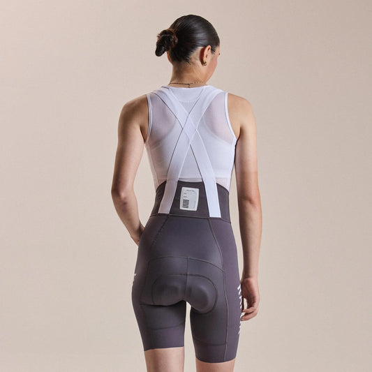 WOMENS RAPHA PRO TEAM BIB SHORTS III - IRON GREY/WHITE