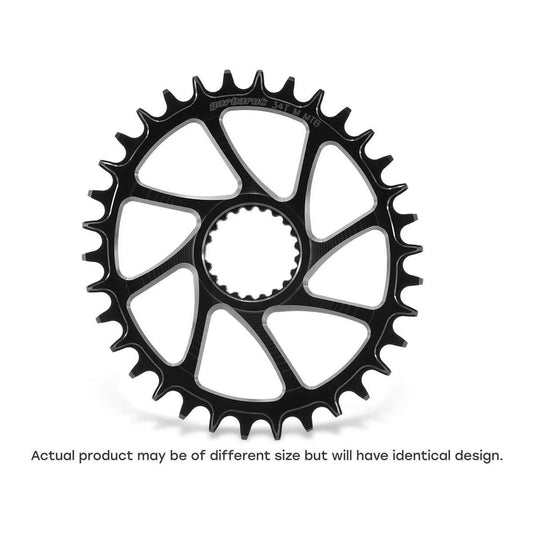 GARBARUK Oval Chainring DIRECT MOUNT SHIMANO M7100/M8100 - BLACK