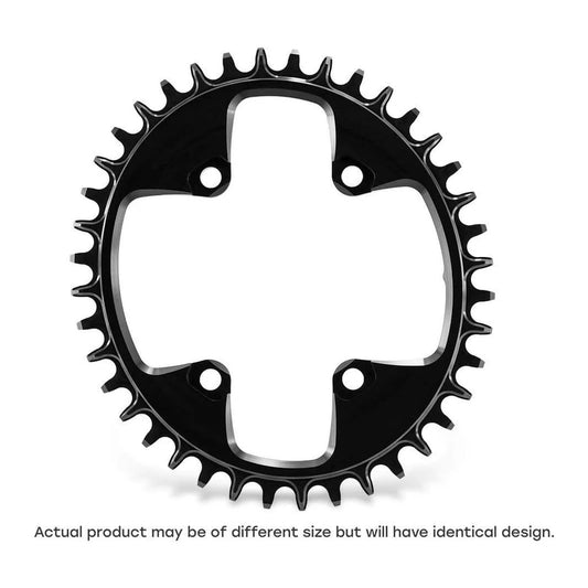 GARBARUK Oval Chainring 96 BCD (SHIMANO M6000/M7000/M8000) - BLACK