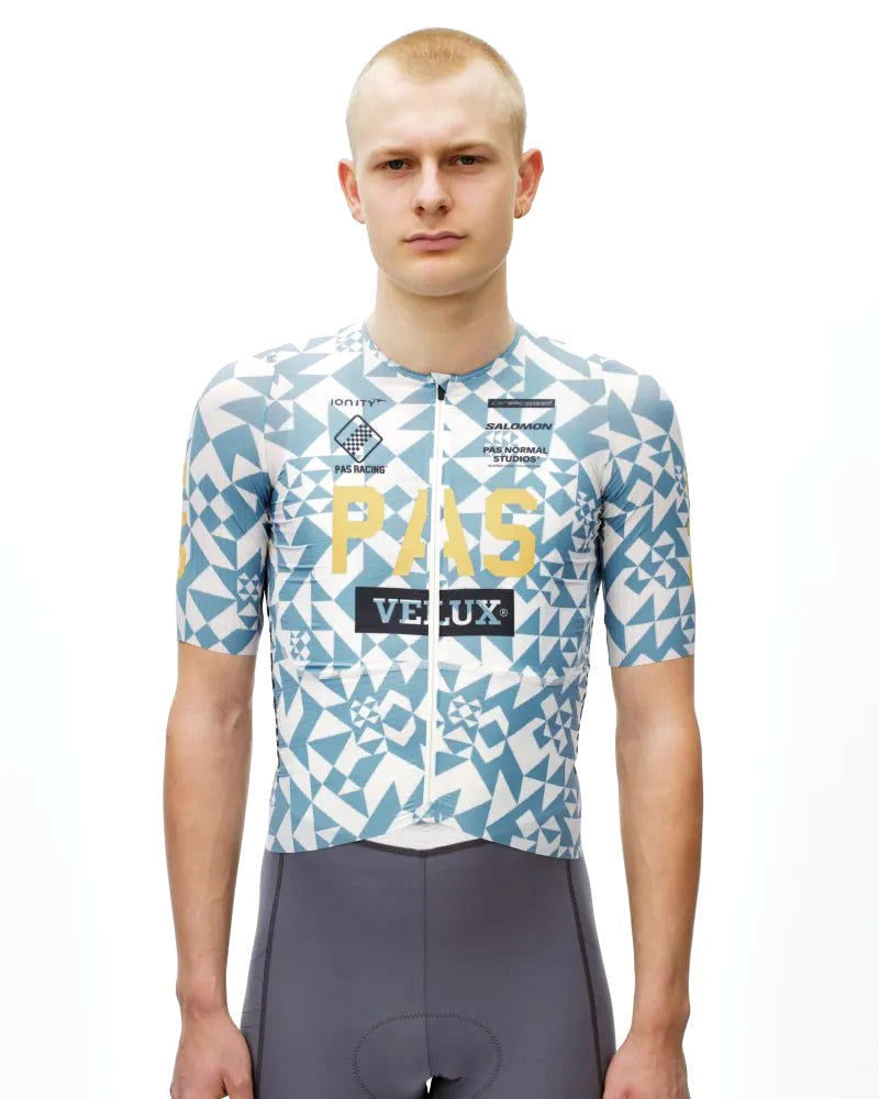 PAS NORMAL STUDIOS Mechanism Pro Men`s Jersey - AOP Origami Light Blue