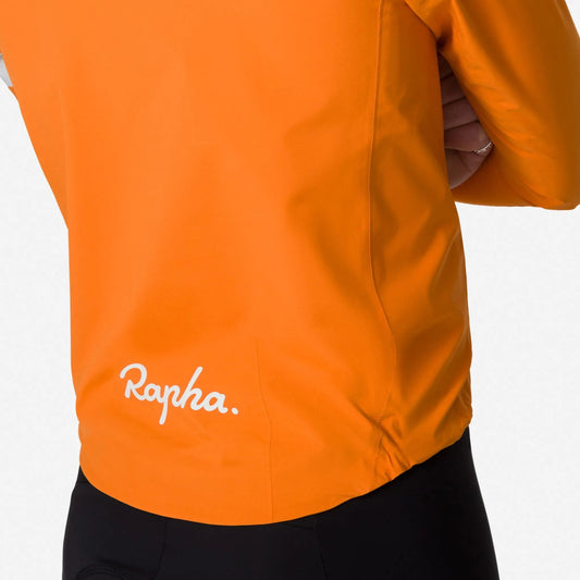 RAPHA CORE RAIN JACKET III - BRIGHT ORANGE/WHITE