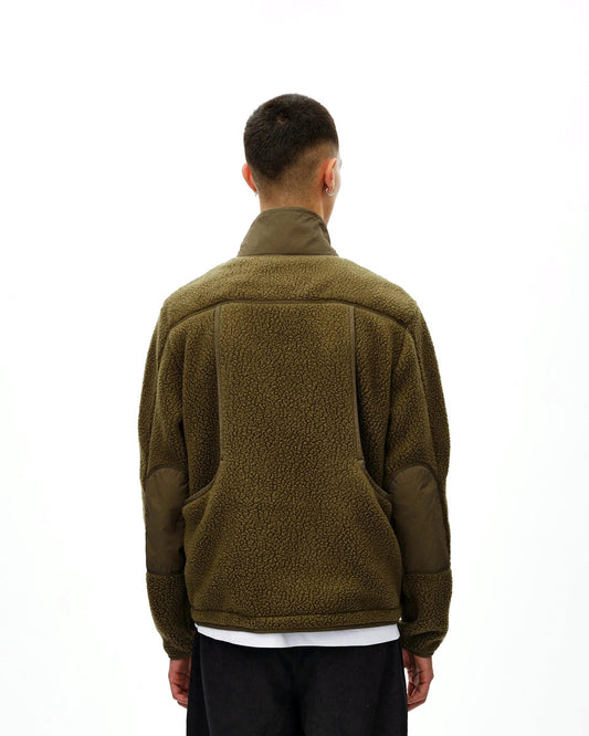 PAS NORMAL STUDIOS Off Race Pile Fleece Jacket - Deep Olive