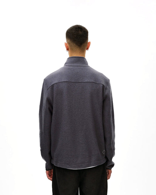 PAS NORMAL STUDIOS Off Race Boiled Wool Half Zip - Steel
