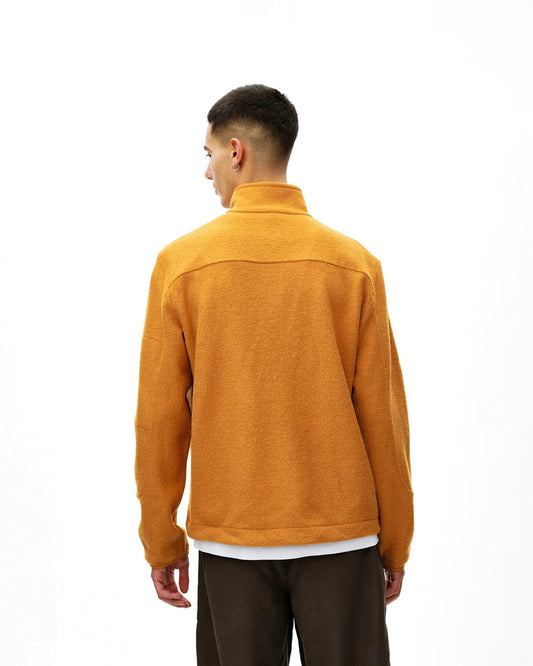 PAS NORMAL STUDIOS Off Race Boiled Wool Half Zip - Ochre
