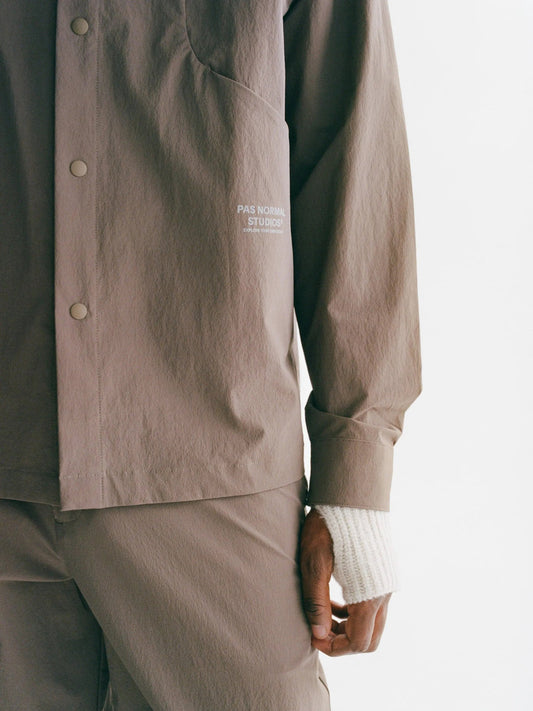 PAS NORMAL STUDIOS Off Race Tech Overshirt - Ash Brown