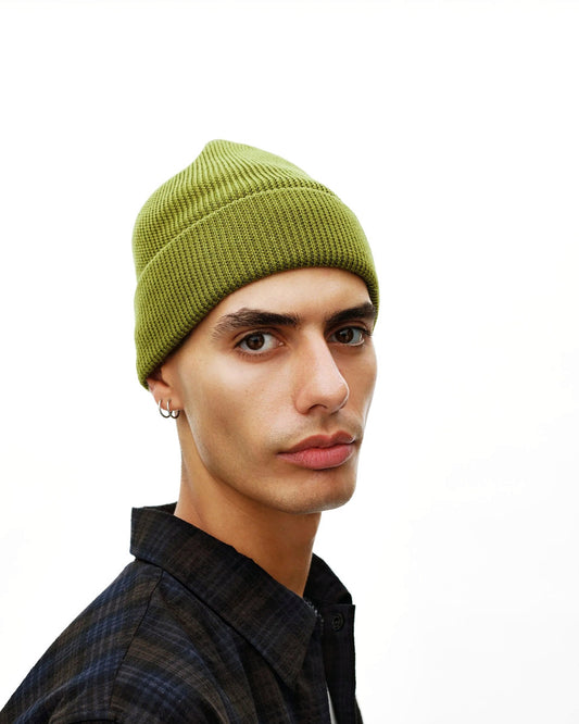 PAS NORMAL STUDIOS Off Race Wool Knit Beanie - Dark Lime