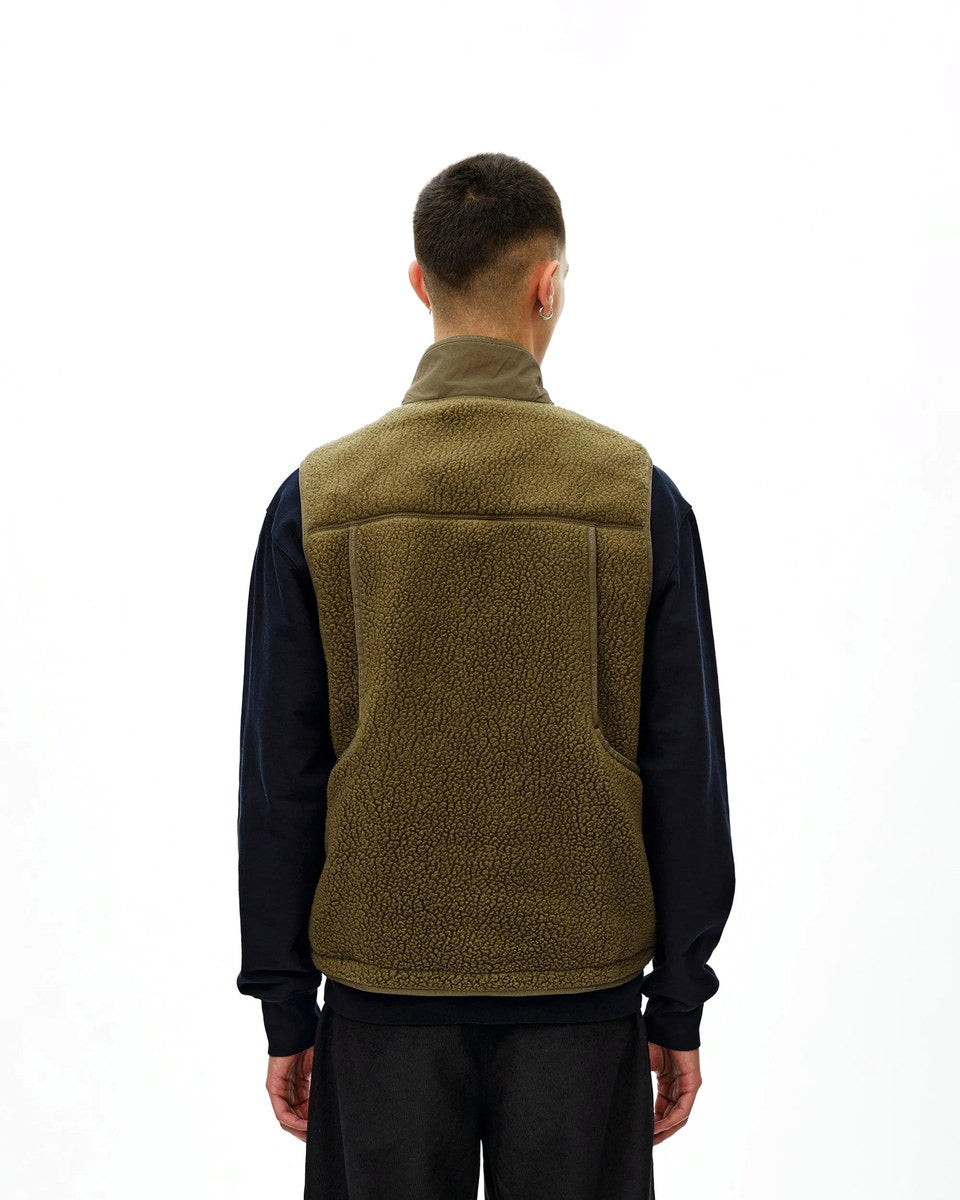 PAS NORMAL STUDIOS Off Race Pile Fleece Vest - Deep Olive
