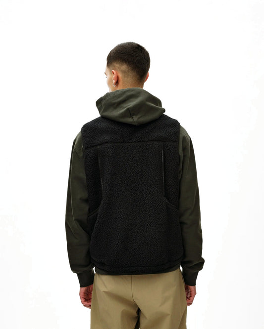 PAS NORMAL STUDIOS Off Race Pile Fleece Vest - Black