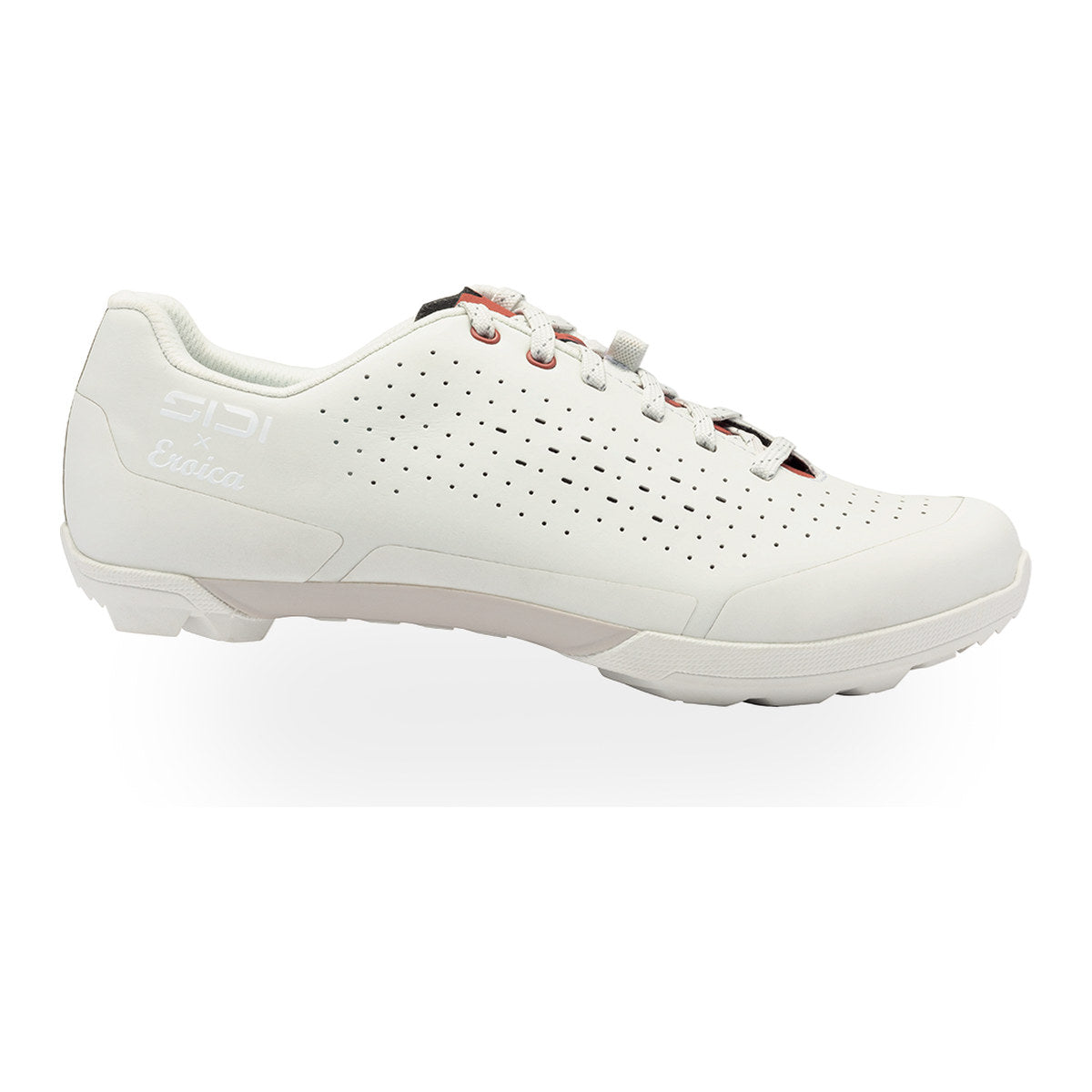 SIDI Polvere Gravel Cycling Shoes - Ice White / Dark Red