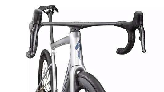 SPECIALIZED Tarmac SL8 Pro Complete Road Bike Shimano Ultegra 2026 - Gloss Liquid Silver/Satin Blue Pearl Over Black Liquid Metal