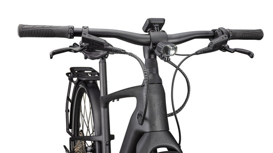 SPECIALIZED Turbo Vado SL 2 6.0 EQ Carbon Ebike - SATIN BLACK SPECKLE OVER CARBON / DOLOMITE METALLIC FROST REFLECTIVE