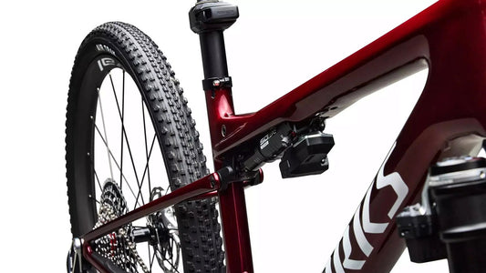 SPECIALIZED S-Works Epic 9 Complete MTB - Gloss Red Tint Over Red Reflex Pearl Edge Fade / Metallic White Silver